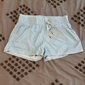 Light denim shorts
